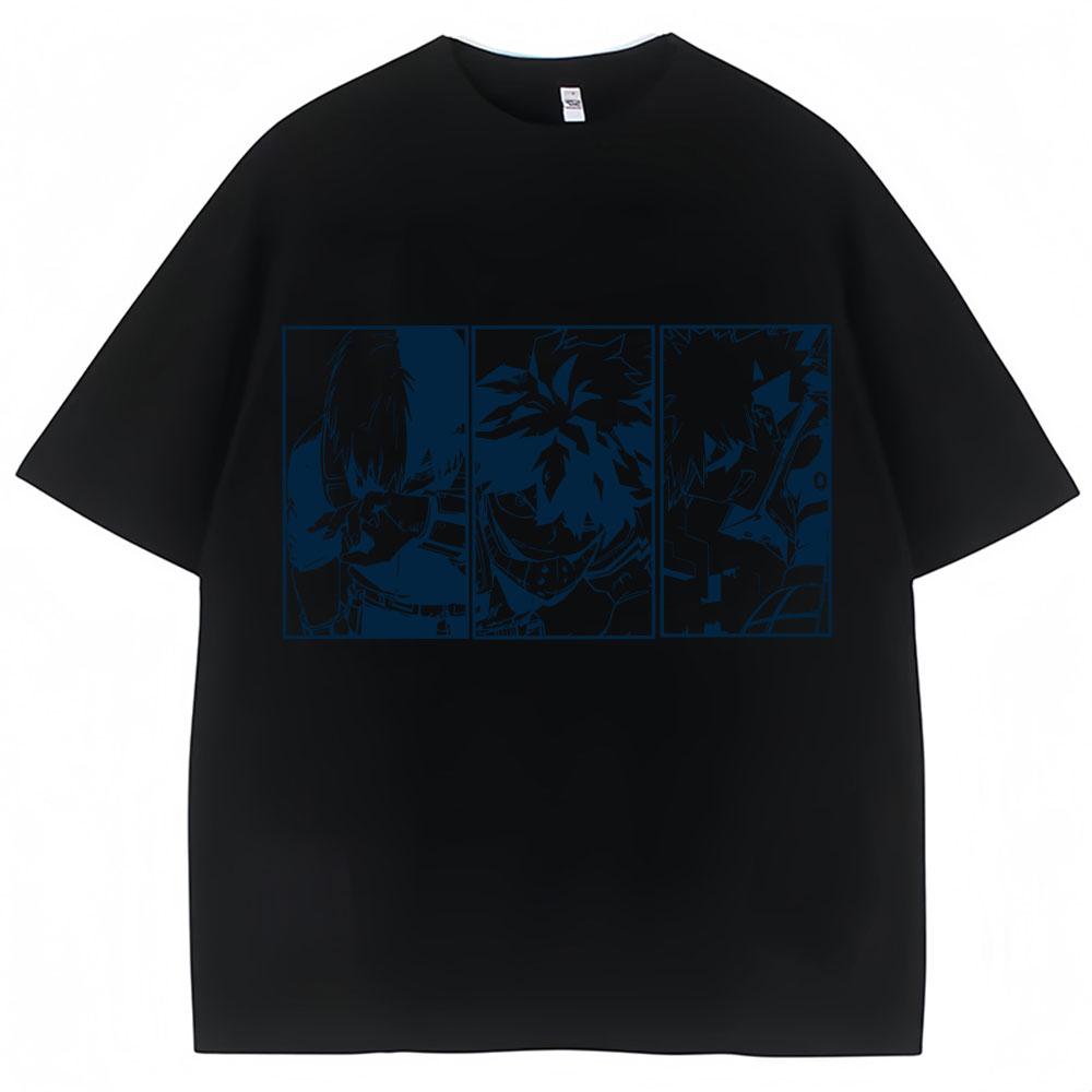 Anime My Hero Academy Tshirt Toku Bakugou Katsuki Todoroki Tshirt Men Women Retro Harajuku Fashion Cotton Oversized Tshirt