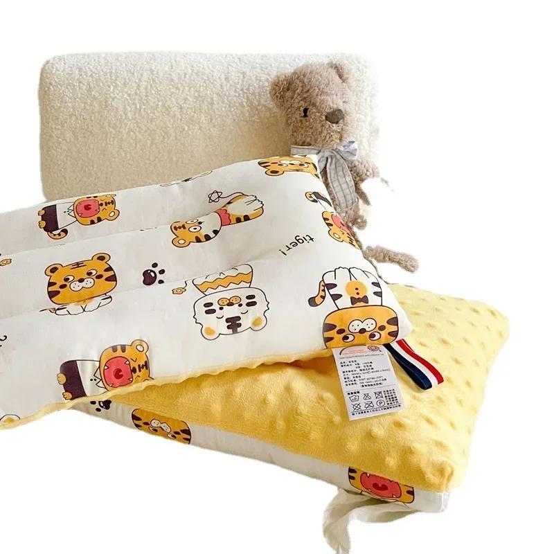 Soft Baby Pillow Comfortable Velvet Newborn Pillow Baby Sleep Headrest Breathable Baby Pillow Mom's Love