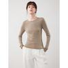 ELLE Women's French Minimalist Round Neck Knit Sweater
