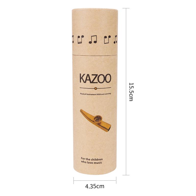 Kazoo Paper Tube: Portable Metal Kazoo for Beginners, Mouth-Blown Musical Instrument
