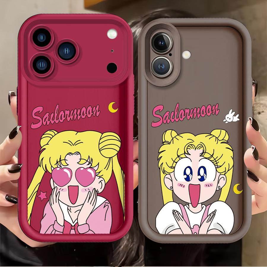 Case for Apple iPhone 17 Pro Max Air XR 15 14 Plus 16 11 12 13 Mini XS 16e Phone Cover Cartoon Sailor Moon