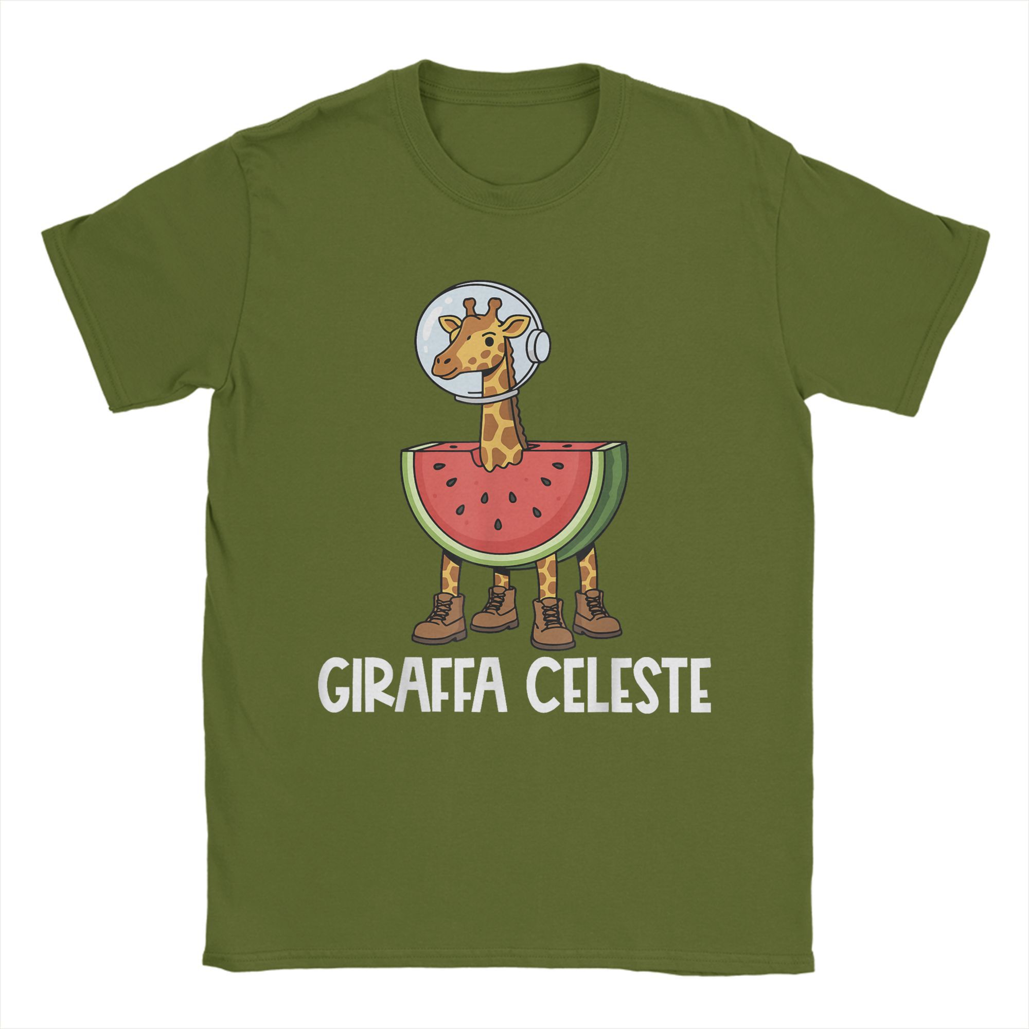 

Italian Brainrot Characters Giraffa Celeste T-Shirts Men Cotton Tee Shirt Crew Neck Short Sleeve T Shirt Printed Clothes 4XL