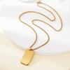 Glossy Military Brand Pendant European and American Men's Tag Necklace Accessories Long Chain