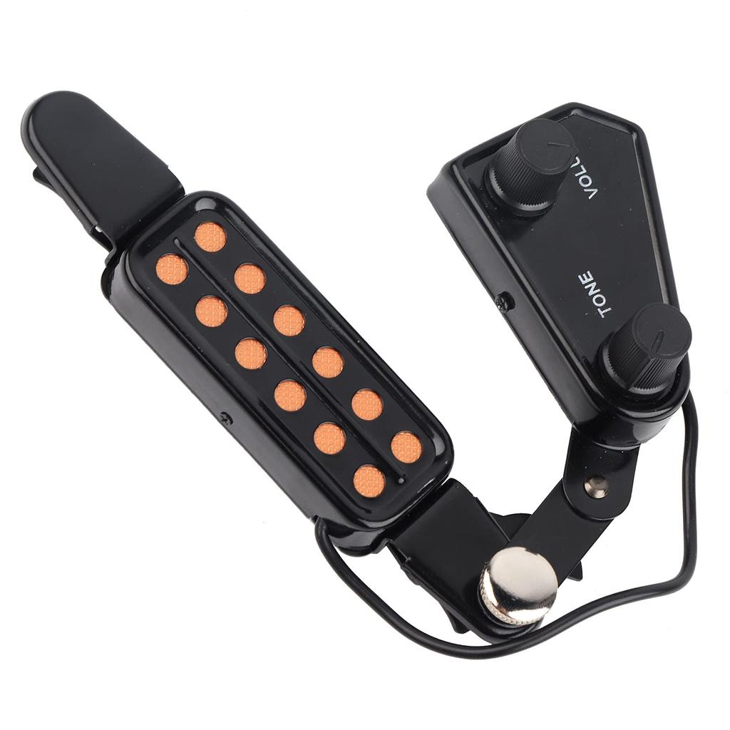 VGEBY Acoustic Guitar Pickup, 12-Hole Acoustic Guitar Pickup with Tone and Volume Controls and Connectors, Easy to Use, Durable, and Compatible with