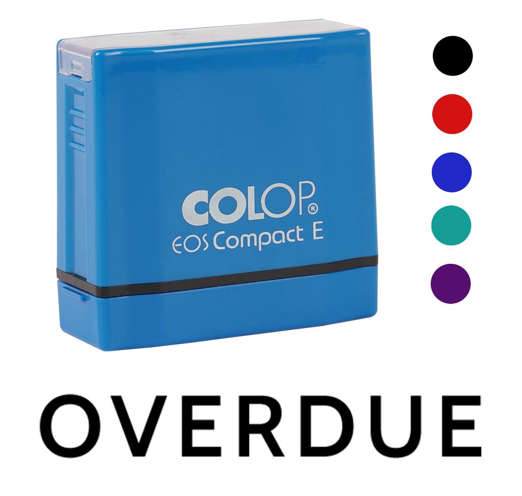 Printtoo Over Due Self Inking Rubber Stamp Pre-Inked Office Stamp- Home Office Business Stationery, Black- 42 x 9