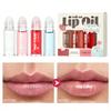 4pcs Lip Gloss Makeup Set, Roller Ball Transparent Lip Oil, Moisturizing, Glossy Makeup Effect, Conv