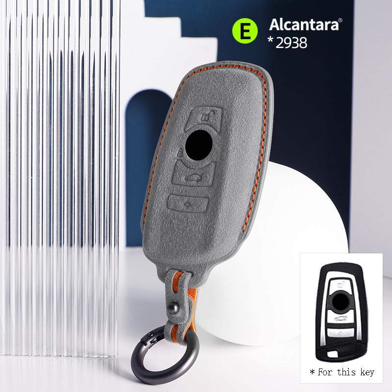 Alcantara Car Key Case Cover For BMW 1 2 3 5 7 Series X1 X3 X5 X6 F15 F16 F20 F22 F30 F32 G30 Keychain Auto Accessories