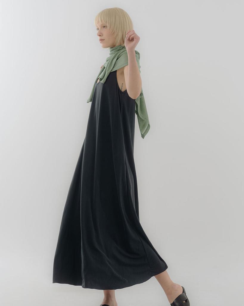 HASUO Modal Long Dress_Charcoal