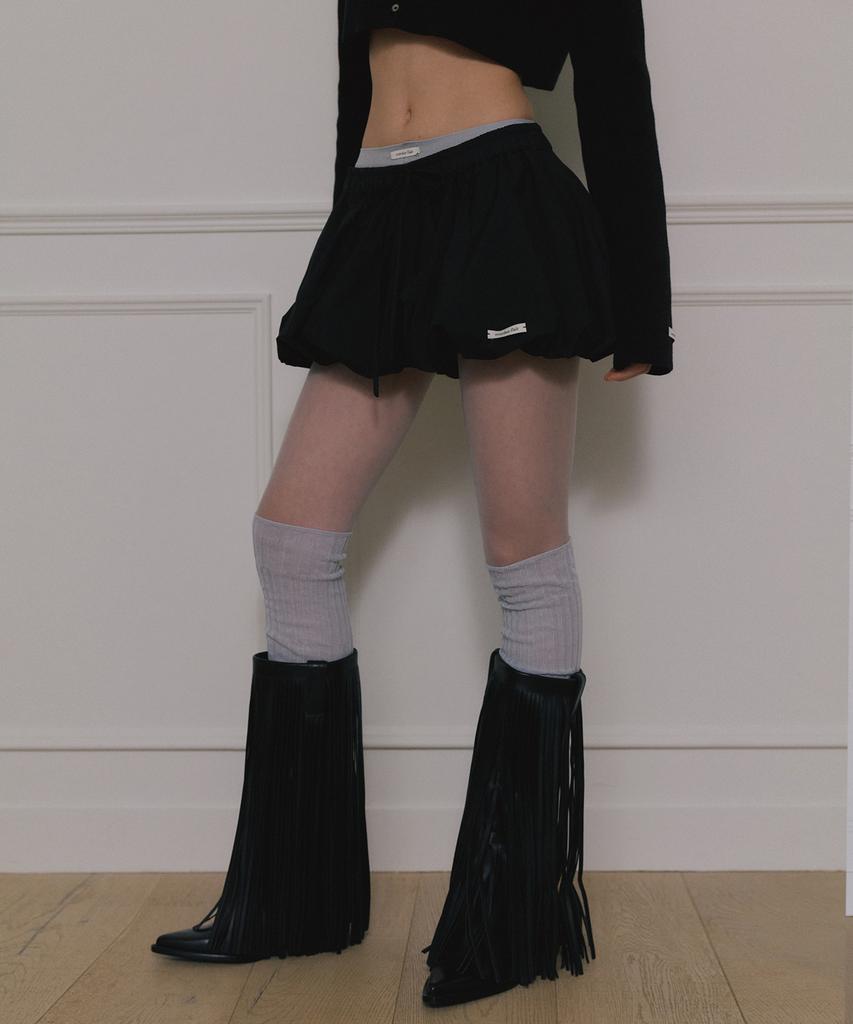 Obeodyupeulleeo Balloon Micro Mini Skirt_Black