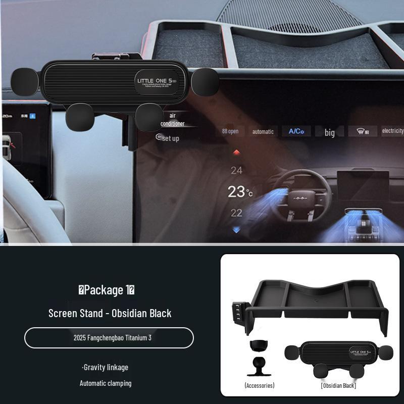 Car Mount & Storage Box for 2025 Equation Leopard Titanium 3 Special Screen Model