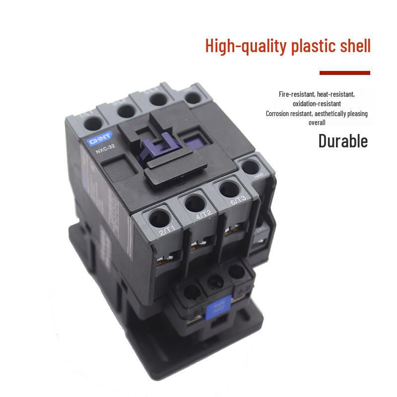 Zhengtai NXC AC Contactor 09-32A, Three-Phase 380V/Normally Open, Single-Phase 220V/Normally Closed, CJX2