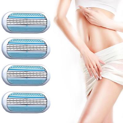 1-20pcs/set Female Razor Machine Accessories Three Layer Beauty Tools Easy To Use Portable Straight Manual Shaver Blades Razor Blade