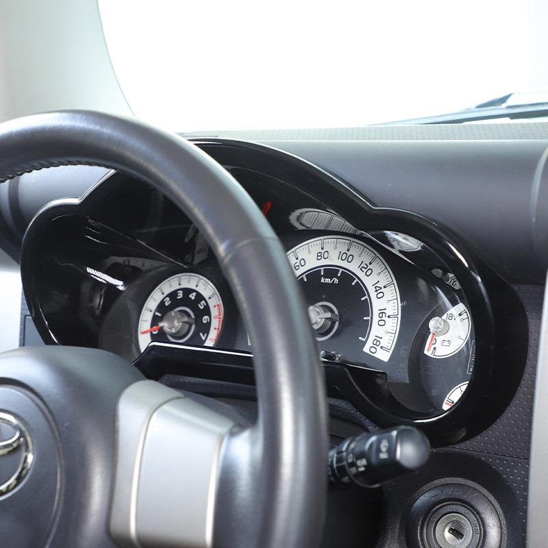 For Toyota FJ Cruiser 2007-21 ABS Carbon Fiber/Red Car Dashboard Display Decorative Frame Interior Accessories Car Modification