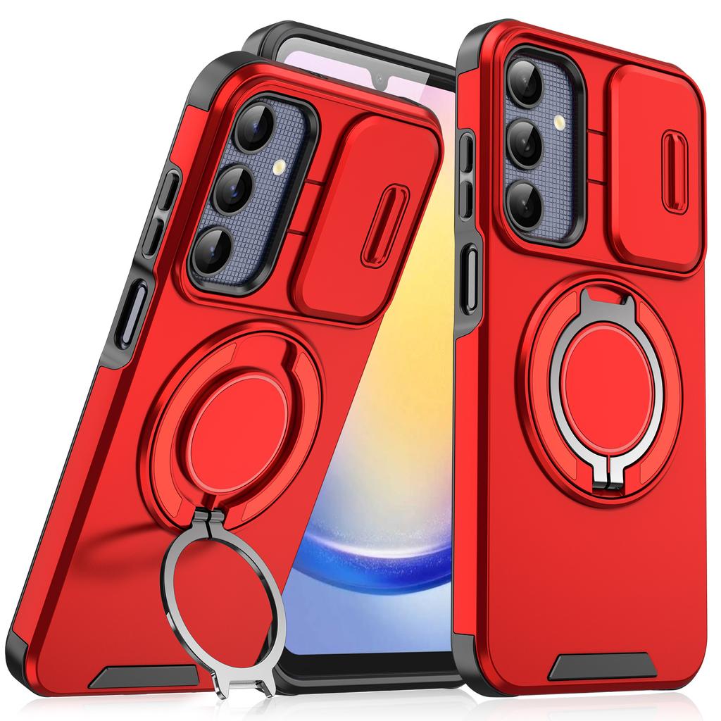 Applicable To Samsung S26ultra Collar Window A25 Mobile Phone Case A36 Rotating Bracket S24FE Protective Case