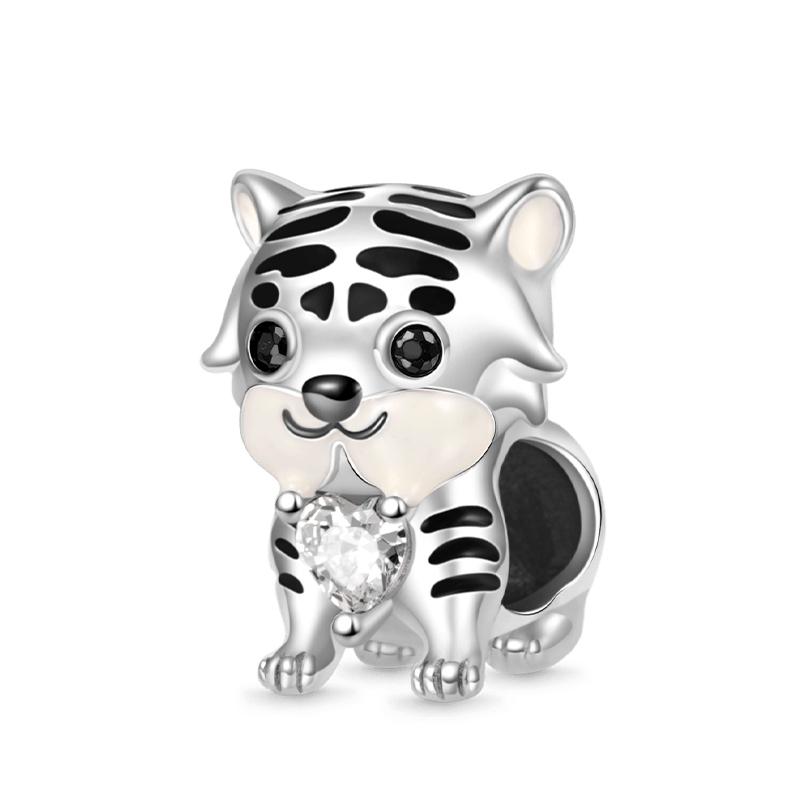 925 Silver Plated Cute Animal Charm Beads DIY Necklace Bracelet Gift Enamel Dog Panda Penguin Fashion Jewelry