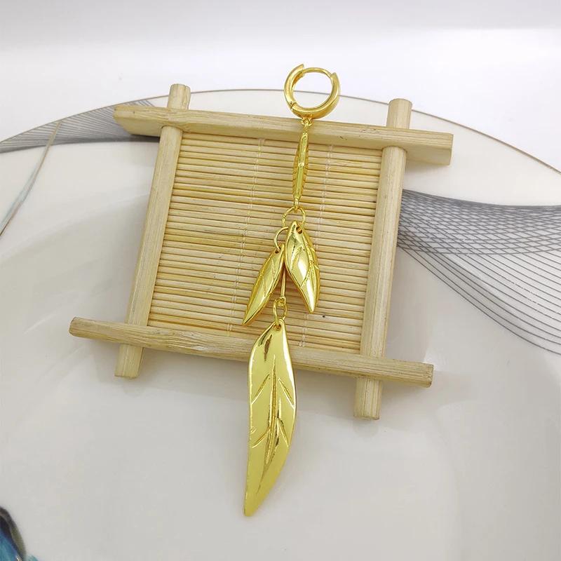Game Genshin Impact Earring Tighnari Cosplay Unisex Leaves Pendant Earrings Jewelry Accessories Eardrop Gifts