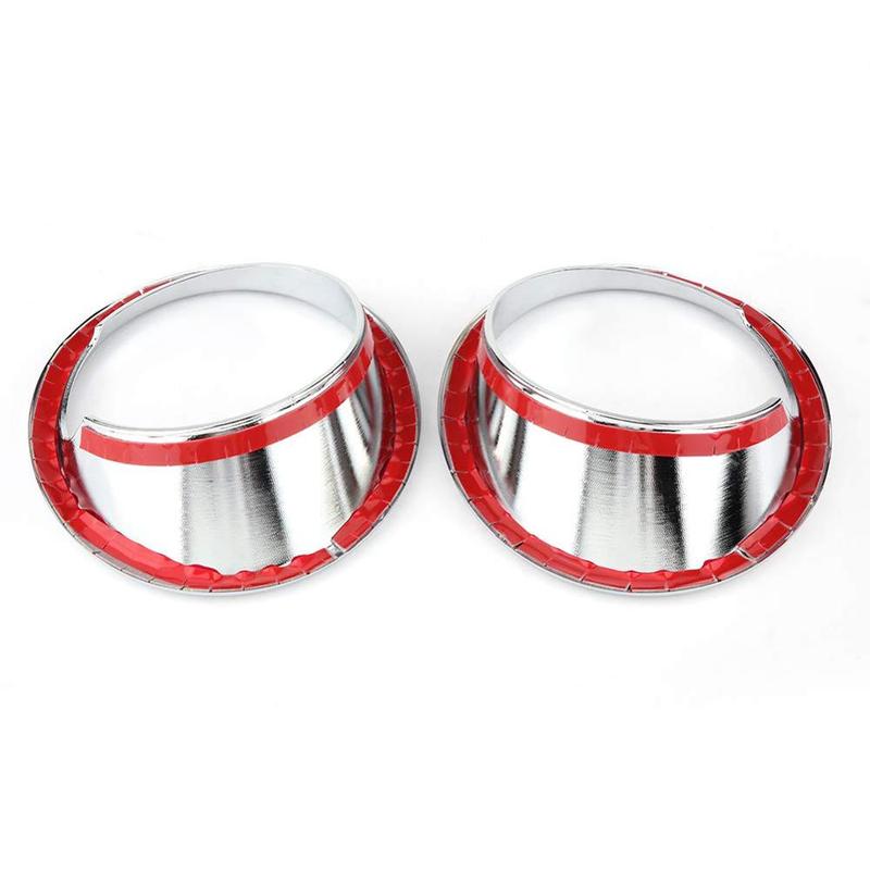 2PCS Chrome Front Fog Light Lamp Cover Trim  For BMW X5 F15 2014-2018 (NOT for M Sport Model)