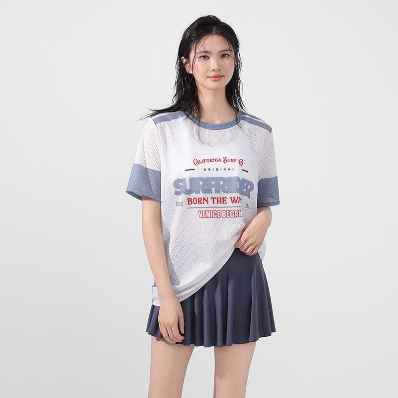 Hao Zhi Lang Junior High Three-Piece Conservative Swimsuit for Older Children, Nylon L (Recommended Weight: 94-108 lbs)