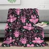 Cute Pink Bat Blanket - Soft Cozy Throw with Stars and Hearts, Perfect for Gothic Home Decor, Unique Gift for Halloween Fans