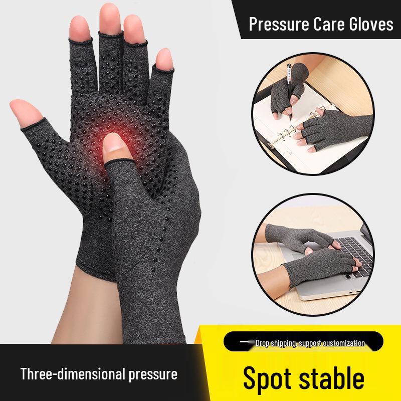 Silicone Dot Half-Finger Gloves for Cycling & Joint Care