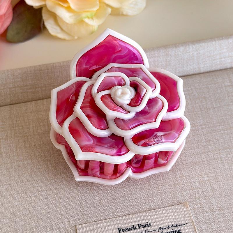 Flower Hair Clip French Style Elegant Women Flower Hair Claw Clip Hairpin Grab Clip Barrettes Headwear Hairgrip Hair Accessories