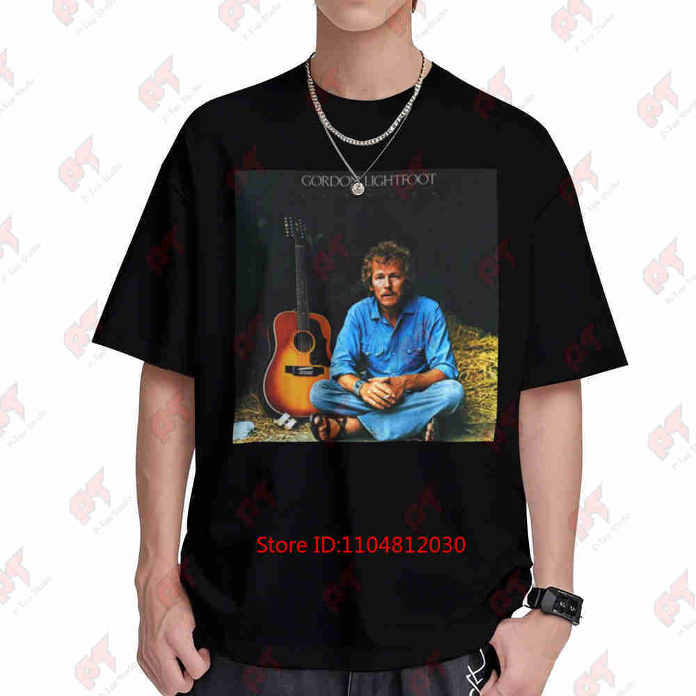 Retro Guitar Sundown Gordon Lightfoot Short Sleeve Tee 100% Cotton T-Shirt