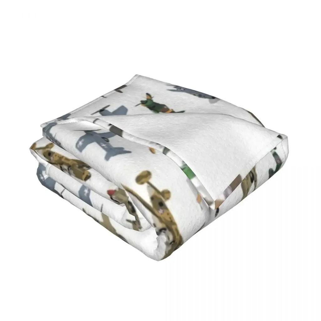 Various WW2 Airplanes Throw Blanket Luxury Tourist Decoratives Fluffy Warm Blankets