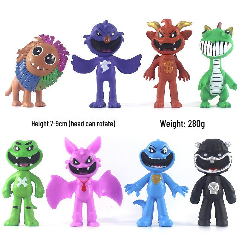 Smiling Bobbi Figure: 7-9cm Rotatable Head Animal Office Ornament