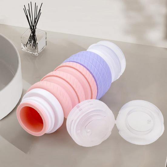 Double-Head Silicone Travel Bottle Leak Proof Reusable Lotion Conditioner Shampoo Storage Bottle Portable Foldable Refillable Toiletries Container
