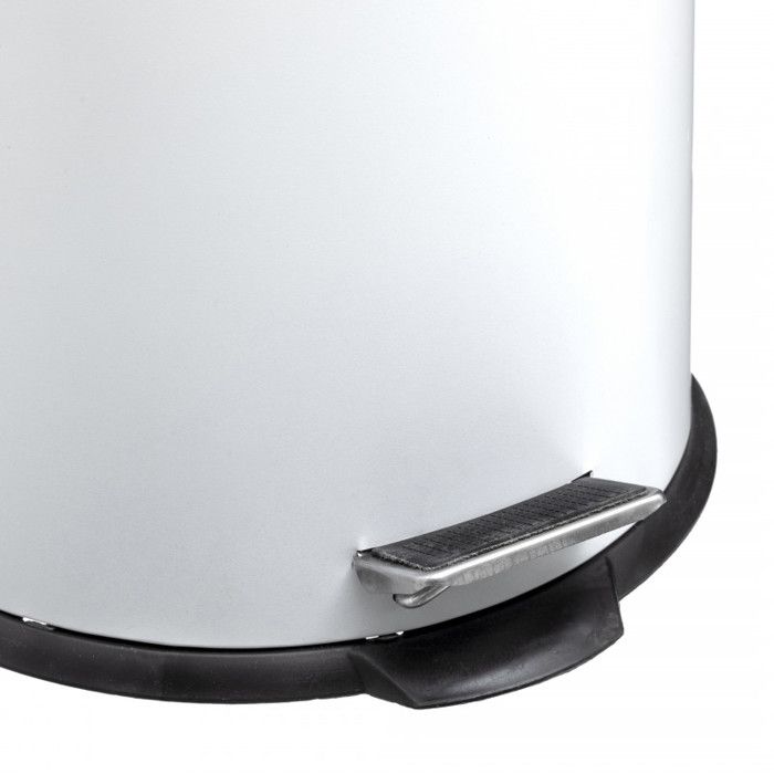 Poubelle "Bam Modern" 30 litres Couvercle Bambou Atmosphéra - Blanc