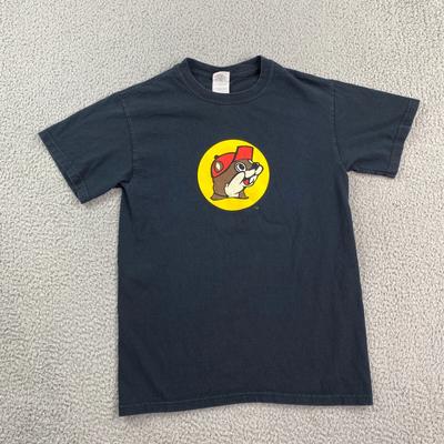 Buc-ee's Koszulka Pokój Miłość Męska Czarna Małe Logo Graficzna Krótki Rękaw Gildan