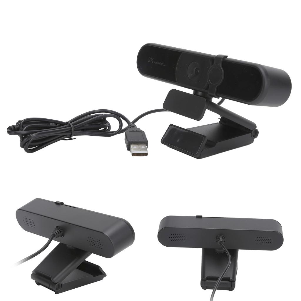 C55A 2K HD Camera with Lens Cover BuiltIn Microphone USB Computer Webcam for Video Recording