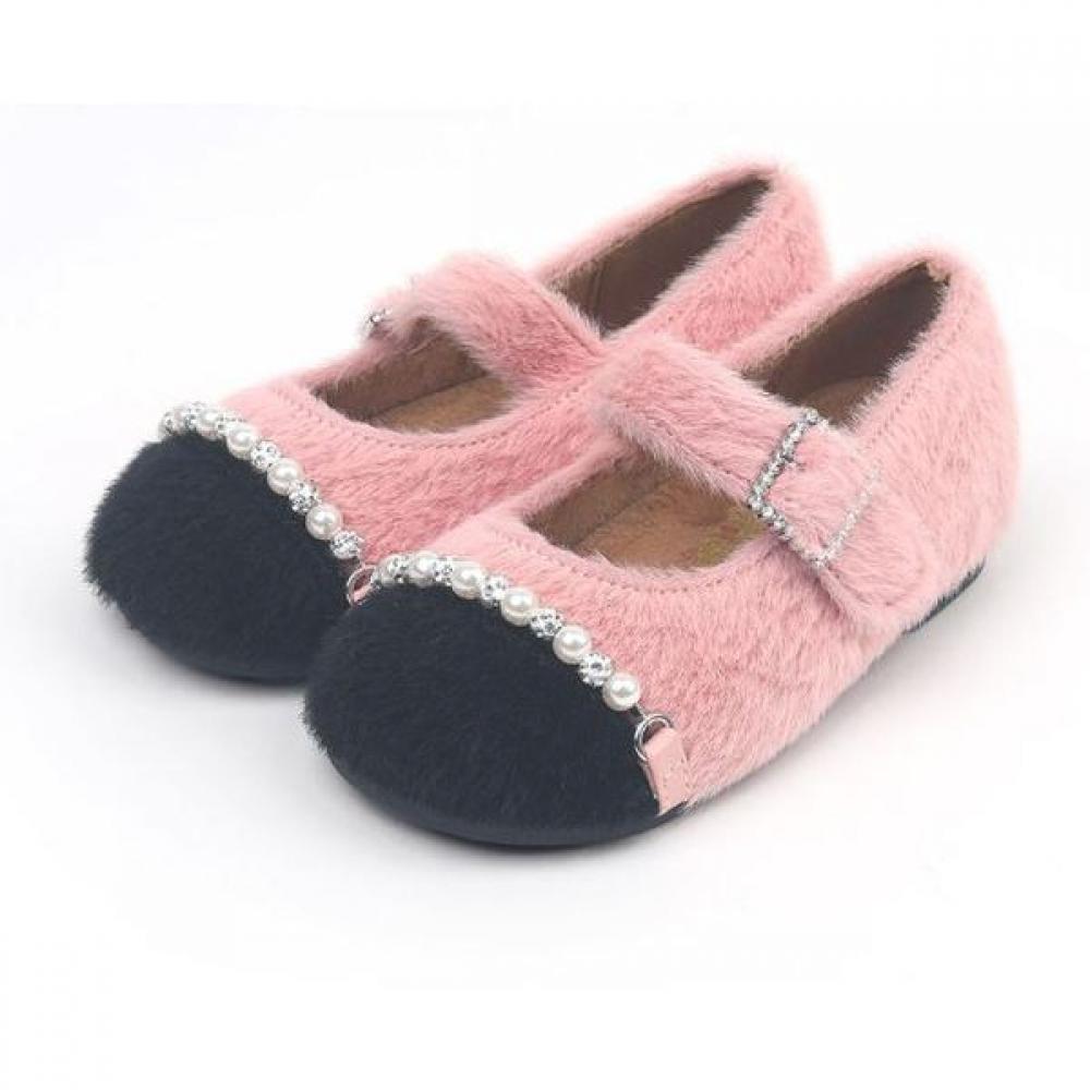 Quincy Toebox Comfortable Girls Shoes Bling Bling Pearl Decoration  150mm 190mm 