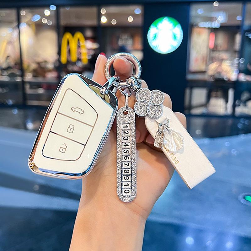 JAC Car Key Cover for Jiayue A5, X4, X7, iC5, iEVS4/7S/T8, and Ruifeng S4/S7/M6