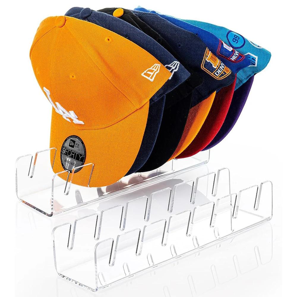 1/2Pcs Baseball Cap Display Rack 7-Holes Acrylic Hat Holder Organizer Caps Home Multi-Purpose Hanger Storage Racks Hats Stand