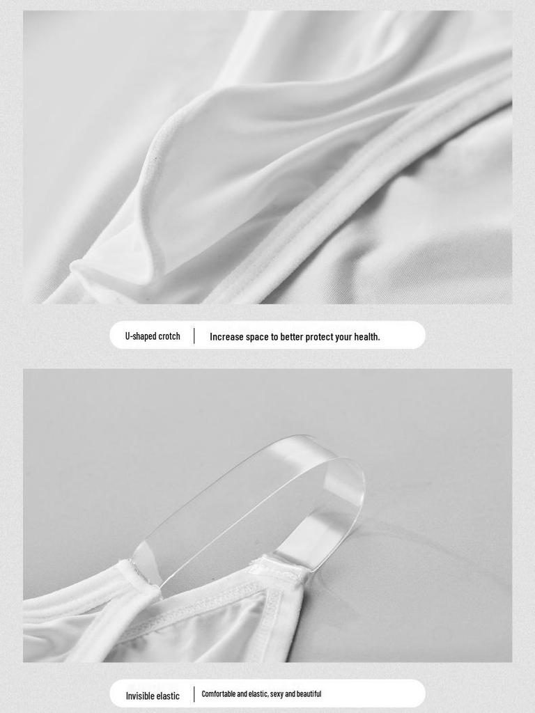 Men's Sheer Ice Silk Low-Waist Briefs - Summer Breathable Sporty Underwear