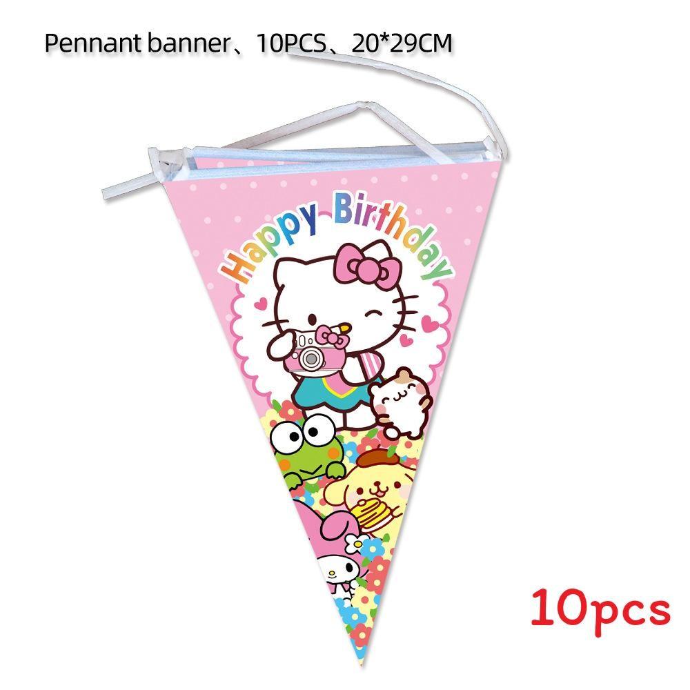 Stitch The Avengers Triangle Banner Party Decorations For Kids Birthday Celebration Style15