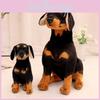 Lifelike Rottweiler Stuffed Animal Sitting Pose Plush Toy Small Dog Wildlife Park Keepsake Kids Present 30cm
