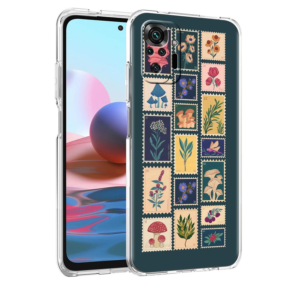 Telefono dėklas Xiaomi Redmi Note 15 14 5G 13 12 10 11 Pro Plus 4G 14C 13C 12C Minkštas TPU dangtelis Senovinis pašto ženklų dėlionė