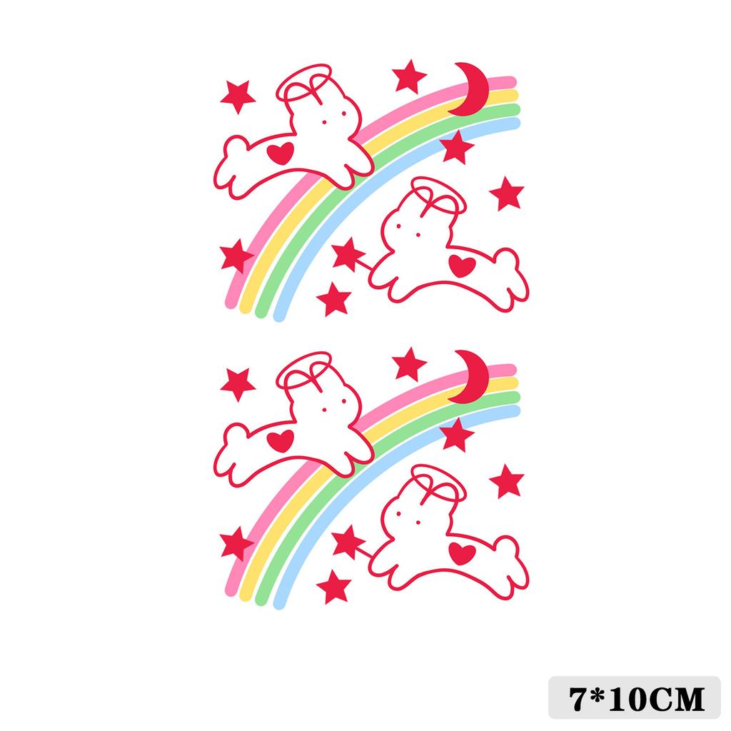 Cartoon Kids Dinosaur Mermaid Fruit Flower Animal Robot Finger Arm Tattoo Sticker