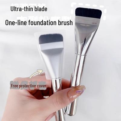 Wkmake Pincel de base coreano de cabeça plana para maquiagem líquida
