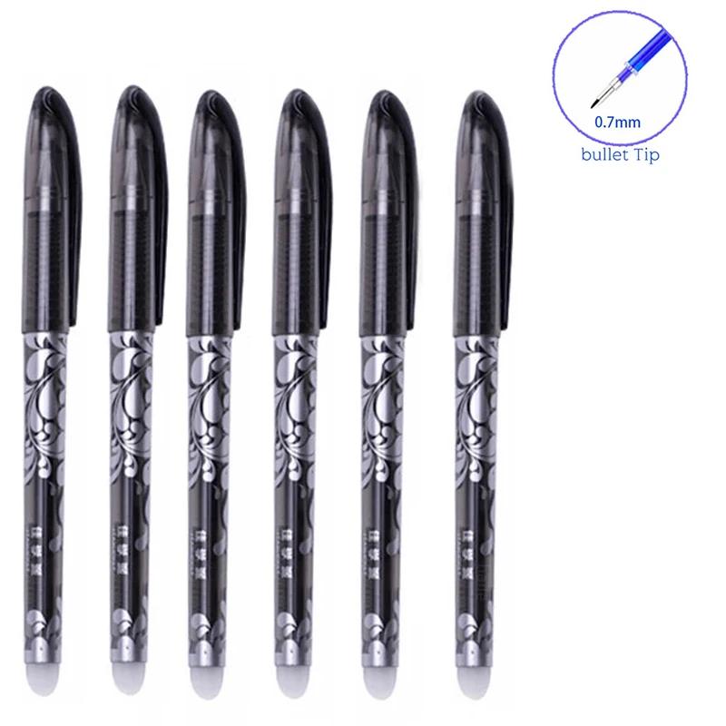 3-28 ks Smazatelná pera 0,5 mm Náplň Omyvatelná Rukojeť Modrý/Černý Inkoust Gelové Pero pro Školní Kancelářské Psací Potřeby