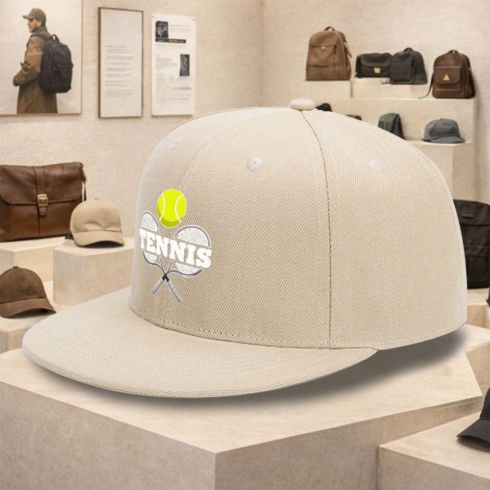 Tennis Ball Rackets Graphic Hip Hop Baseball Cap Polyester Flat Brim Snapback Unisex Casual Streetwear