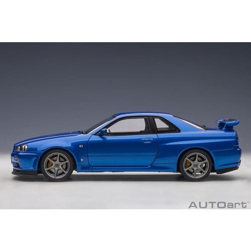 AUTOart 1/18 Scale Nissan Skyline GT-R (R34) V-Spec II Bayside Blue Finished Model 77408