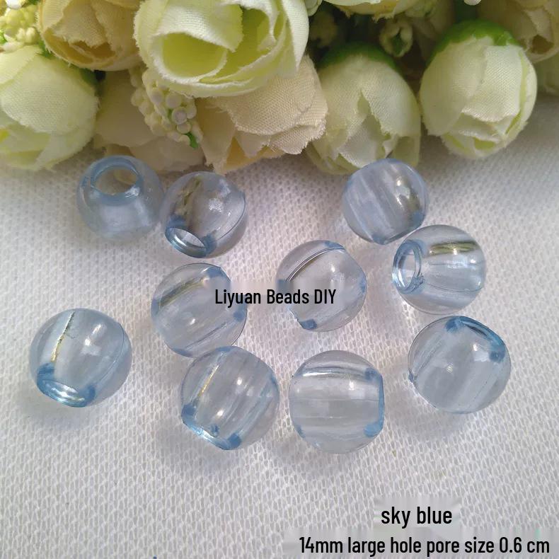 14MM Transparent Acrylic Round Beads for DIY Curtain Dividers and Lanyard Bags