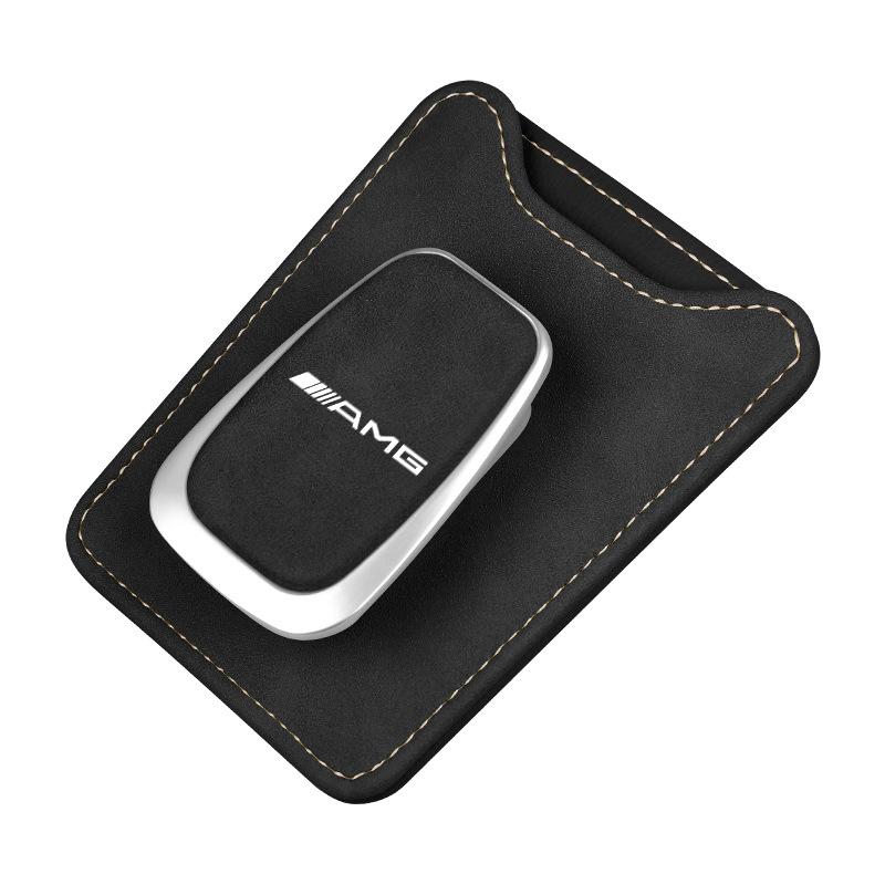 XKJ1  1Pc Car Logo Sun Visor Sunglasses Clip Glasses Case For Mercedes Benz AMG W203 W204 W205 W211 W463 W210 W212 W213 W218 W176 W218