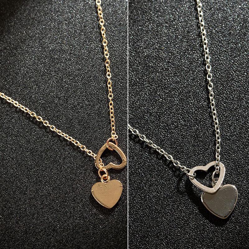 

Women s Jewelry Peach Heart Pendant Short Y-Shaped Necklace