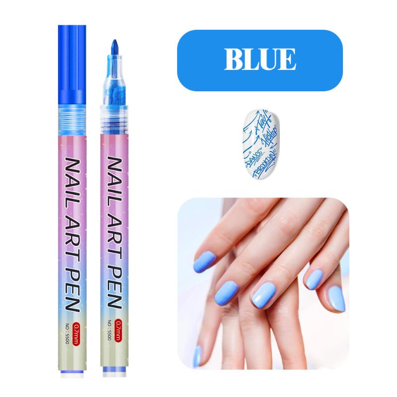 

1/12Pc Diy Colorful Nail Art Graffiti Pen Nail Diy Quick-Drying Dot Flowers Liner Pen 3D Effect Nail Art Graffiti Pen Nail Tools A7