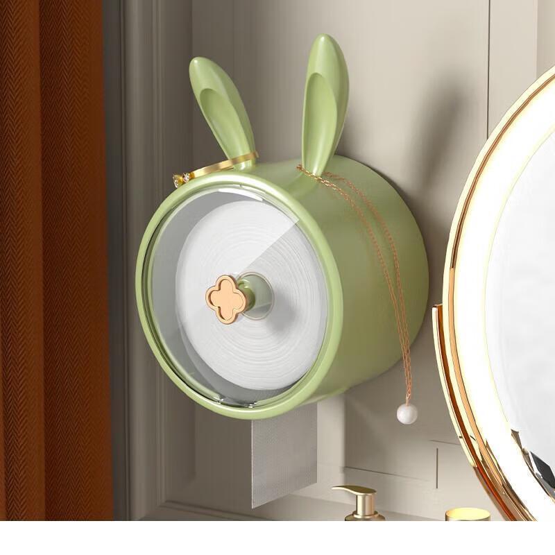 Wall-Mounted Transparent Bathroom Tissue Holder