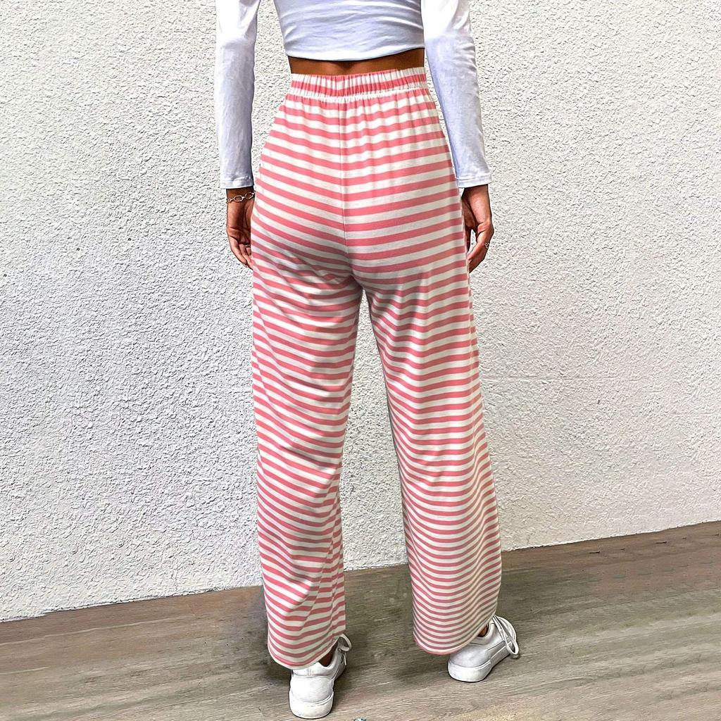 Women's Casual Pants Comfortable Casual Stretch Wide Leg Drawstring Pants